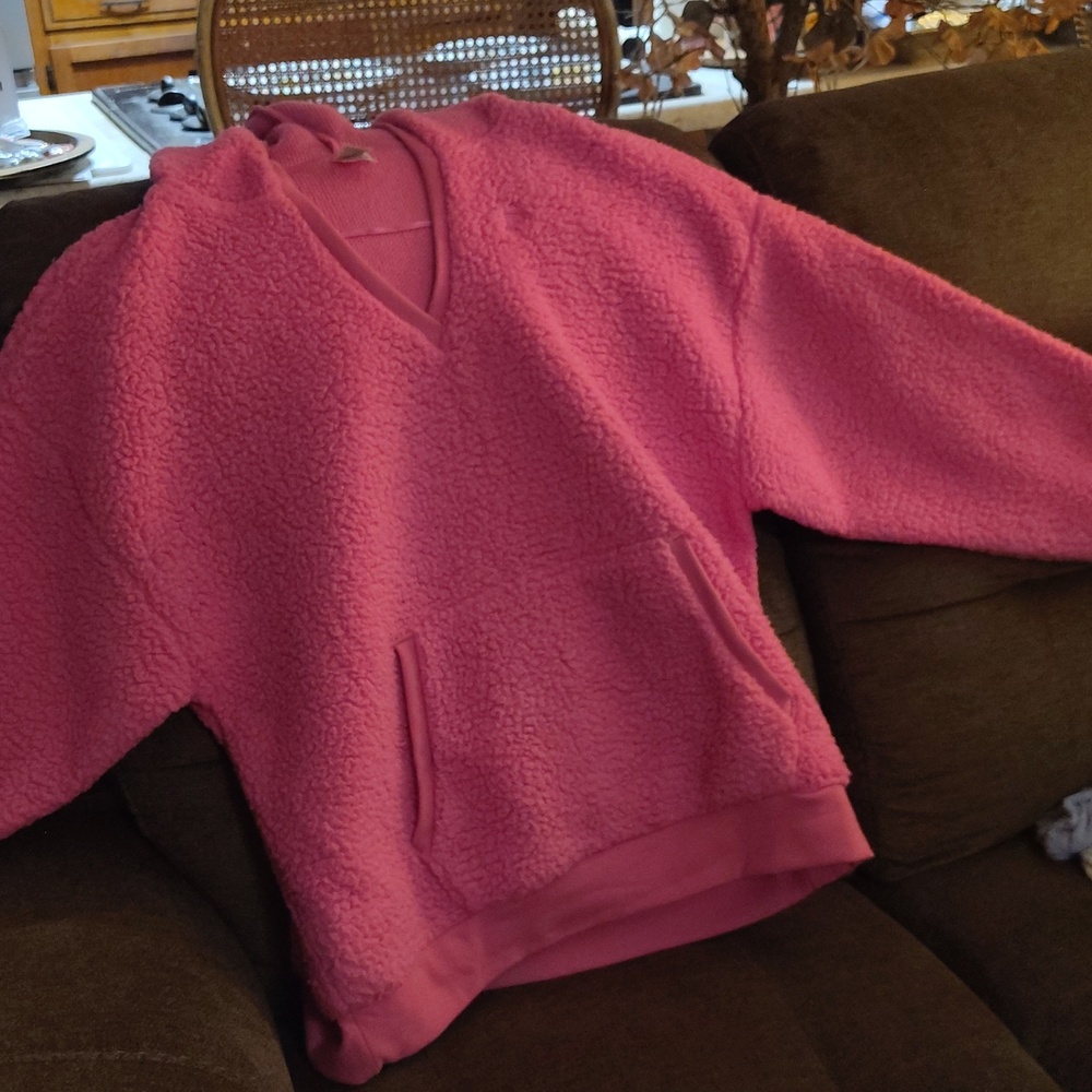 Victoria Secret Pink Sherpa texture hoodie